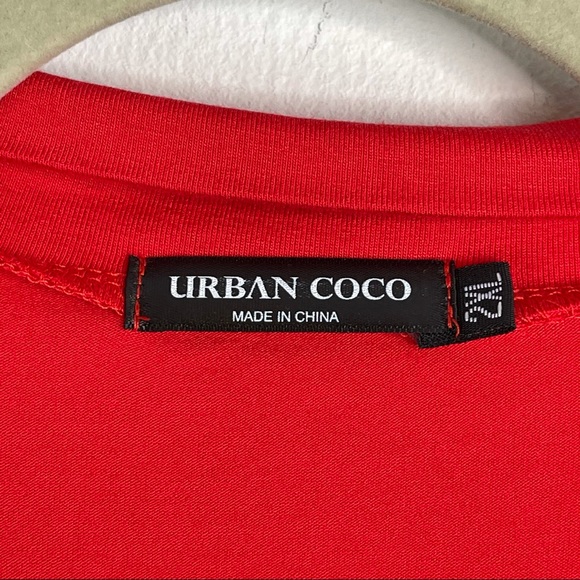 Urban Coco Red Knit Sleeveless Kimono Jacket 2XL - Picture 7 of 8